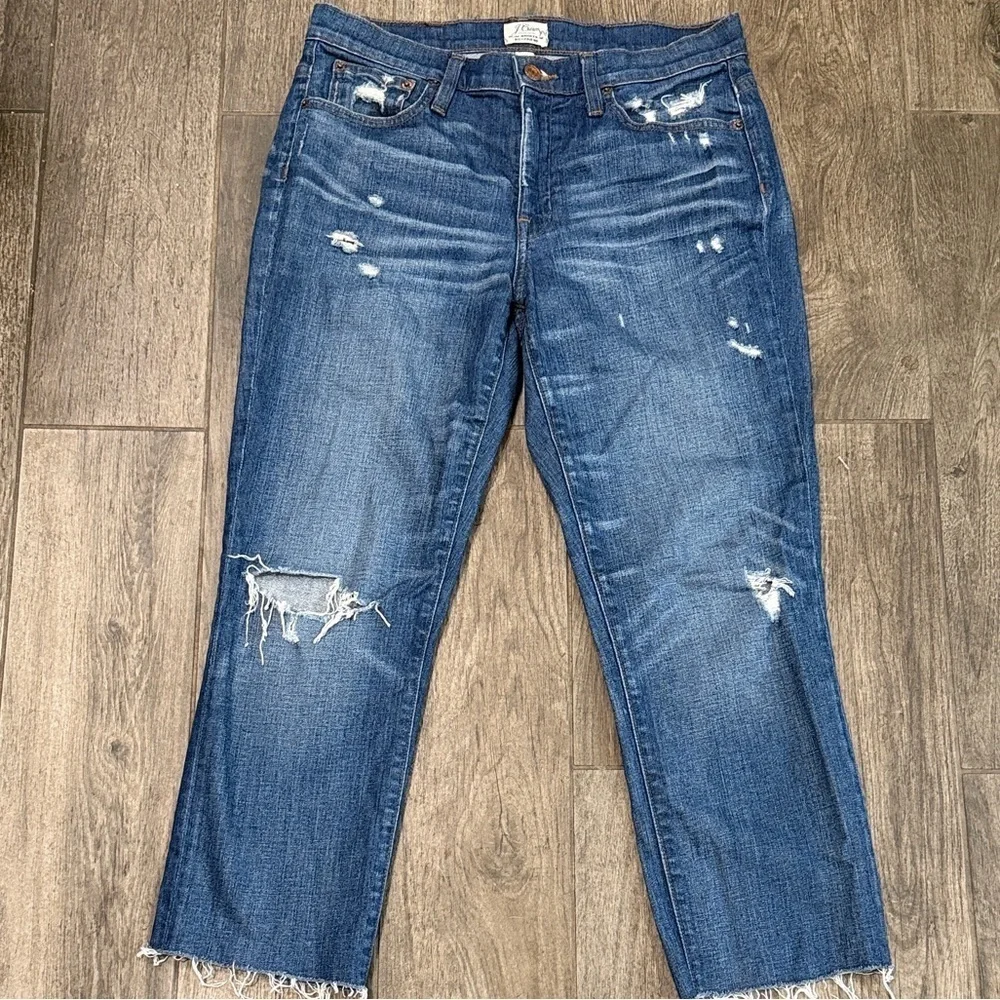 J. Crew Slim Broken In Boyfriend Jeans in Blue Womens size 27